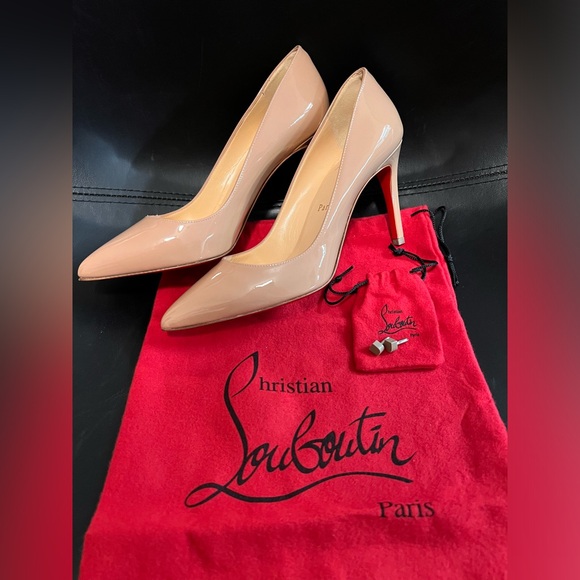 New in Box Christian Louboutin Pigalle 85 Nude Patent Pump - Picture 7 of 9